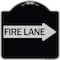 Signmission Fire Lane Right Arrow Heavy-Gauge Aluminum Architectural Sign, 18" x 18", BS-1818-24391 A-DES-BS-1818-24391 - alternate 1